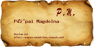 Pápai Magdolna névjegykártya