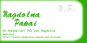 magdolna papai business card